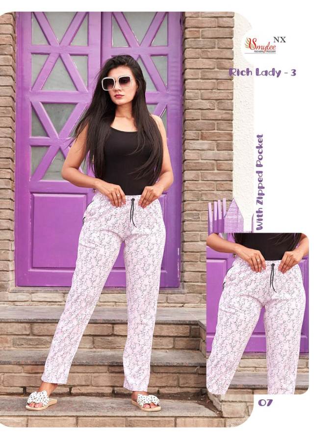 Smylee Rich Lady 3 Cotton Printed Regular Wear Sinker Hosiery Pant Collection